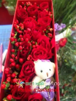 Hôp hoa gấu baby tình yêu – DH040