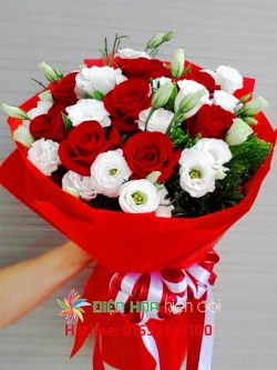 Bó hoa hồng trắng tình yêu – DH081