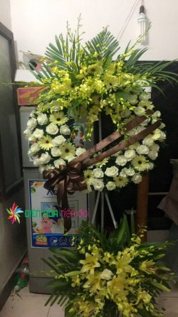 Lẵng hoa tang lễ cõi lành – DH015