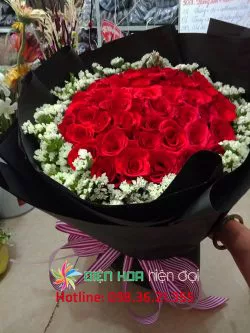 Bó hoa hồng gói giấy mix – DH219