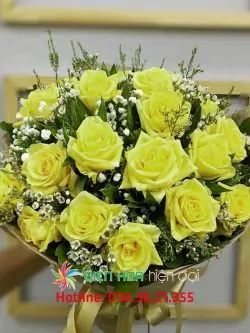 Bó hoa hồng vàng đẹp – DH279