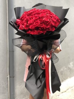 Bó hoa hồng đỏ trầm trồ – DH267