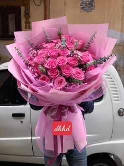 Bó màu hoa hồng đẹp – DH224