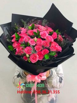 Bó hoa hồng tím chung thủy – DH270