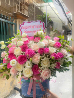 giỏ hoa chúc mừng mới DH252