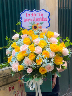 giỏ hoa vĩnh hưng DH254