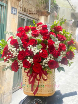 giỏ hồng đỏ DH260